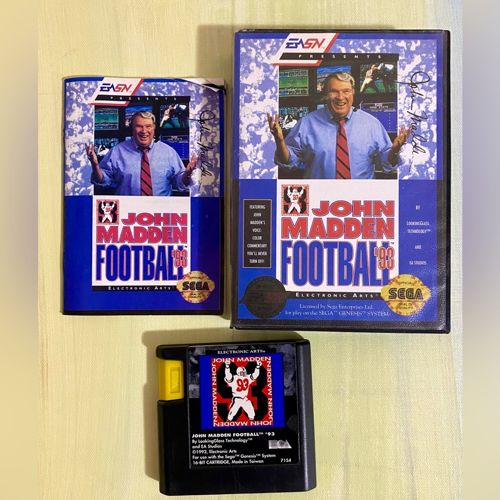 John Madden Football '93 (Sega Genesis, 1993) *CIB